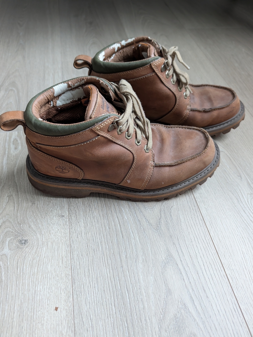 Timberland Men's Brown Leather Moc Toe Chukka Boots